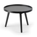 Odkládací stolek z MDF, průměr 50 cm, černý