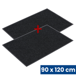 Odolná vstupná kobercová rohož s PVC 1+1 ZADARMO, 90 x 120 cm, čierna
