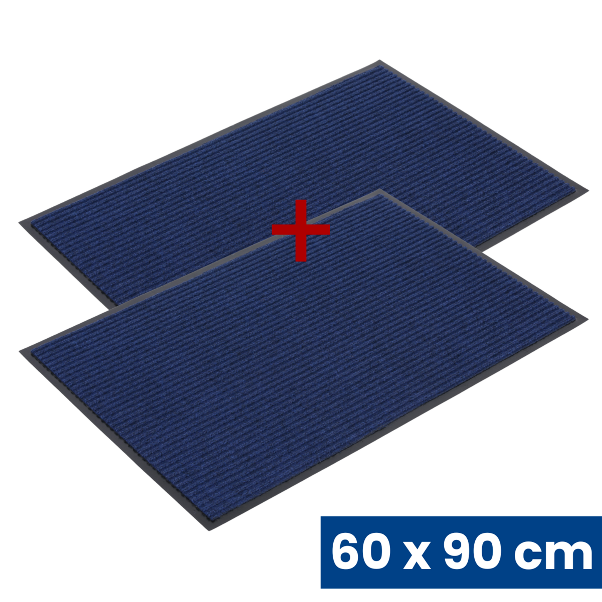 Odolná vstupní kobercová rohož s PVC 1+1 ZDARMA, 60 x 90 cm, modrá