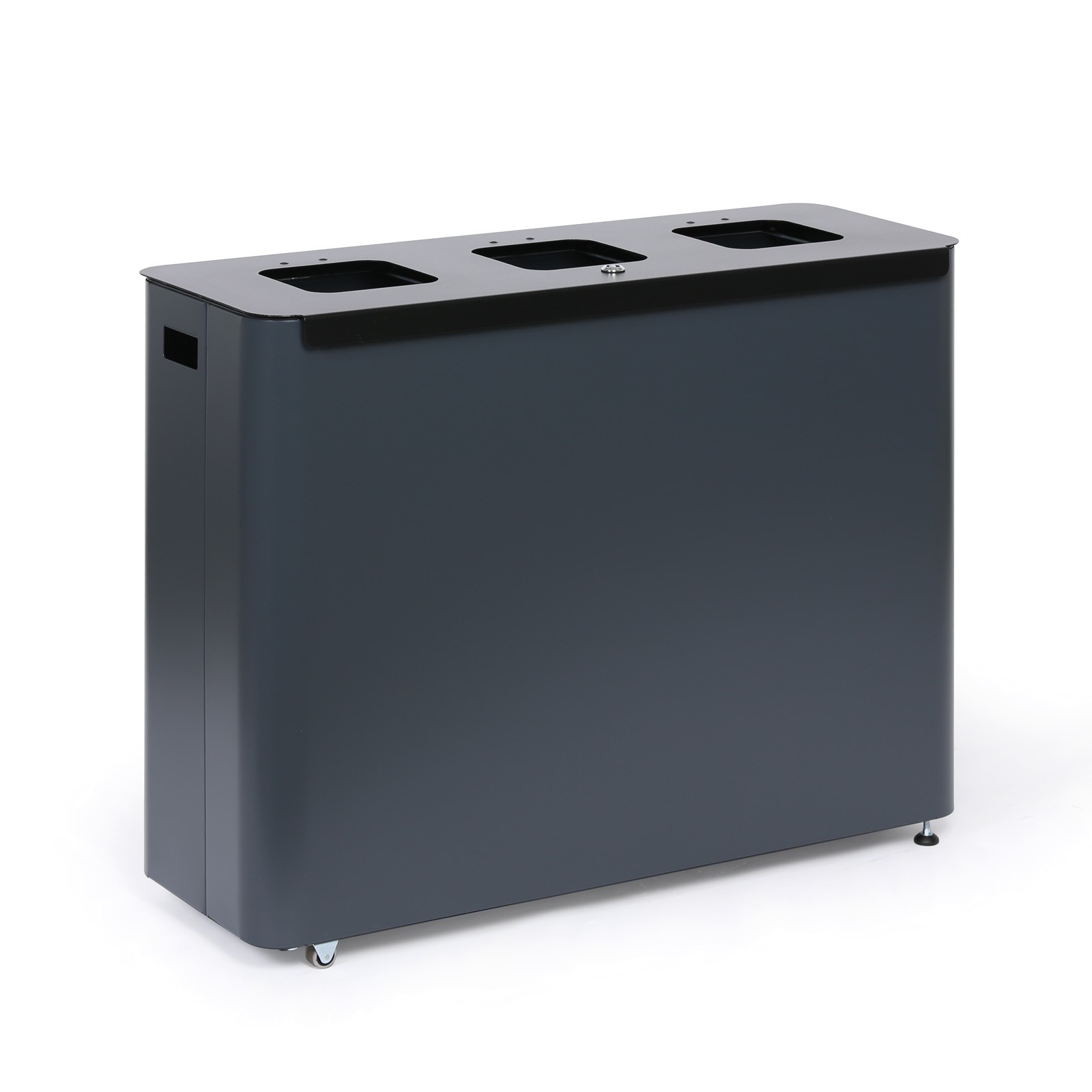 Fotografia produktu: Odpadkový kôš na triedený odpad, 3 x 60 l, lakovaný sivý