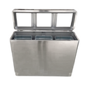Odpadkový kôš na triedený odpad, 3x44 l, nerezový