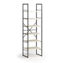 Offenes Regal mit Fachböden TYP IV, 600 x 460 x 2020 mm, schwarz