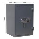Ohnivzdorný nábytkový trezor ATLAS 65 ,655 x 440 x 430 mm, mechanický - na klíč