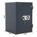 Ohnivzdorný nábytkový trezor ATLAS 65 EL,655 x 440 x 430 mm, elektronický