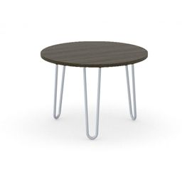 Okrúhly konferenčný stôl SPIDER, priemer 60 cm, sivo-strieborná podnož, wenge