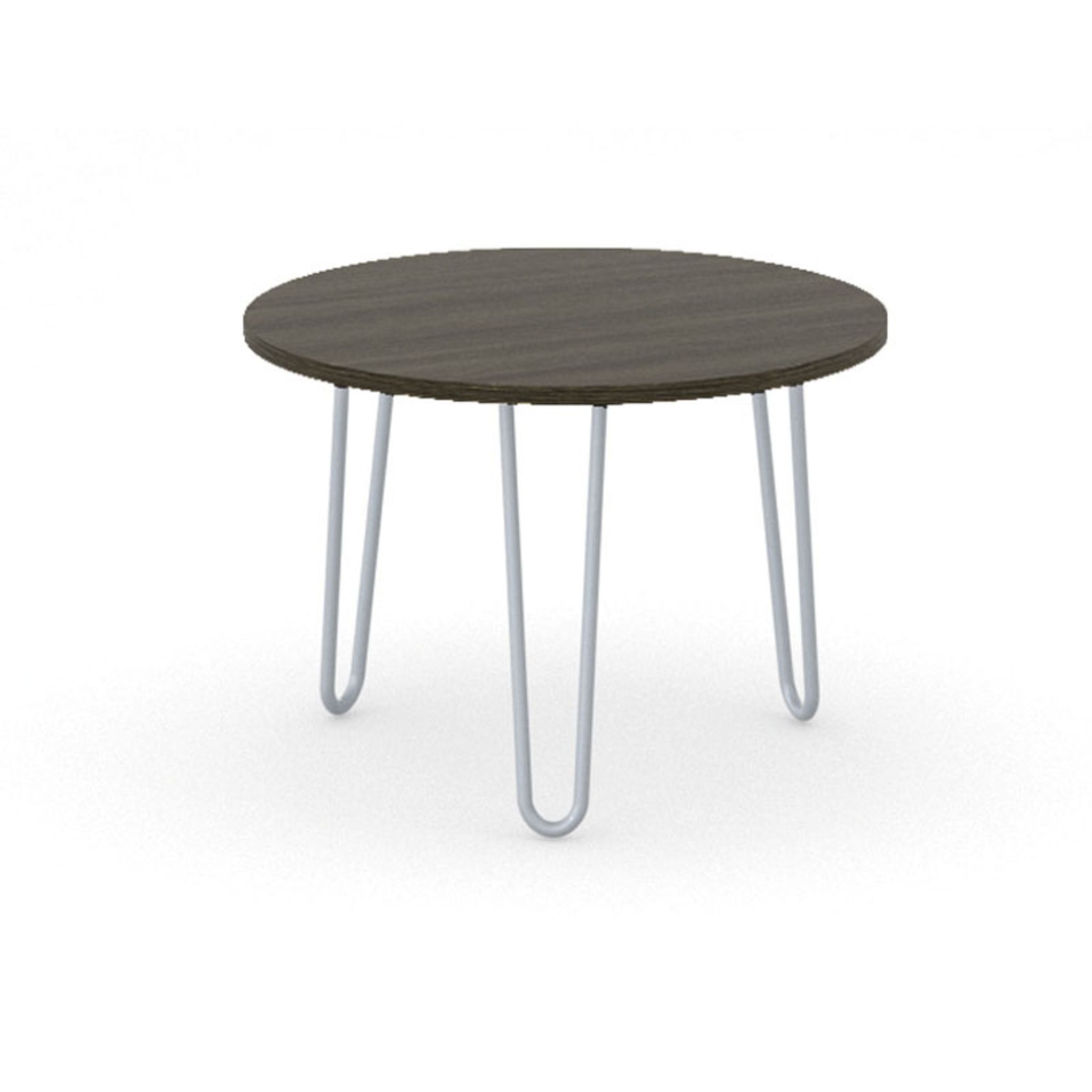 Okrúhly konferenčný stôl SPIDER, priemer 600 mm, sivo-strieborná podnož, doska wenge
