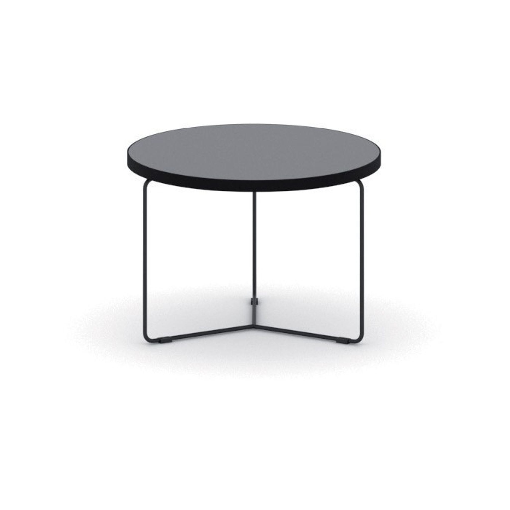 Okrúhly konferenčný stôl TENDER, priemer 50 cm, výška 38 cm, grafit