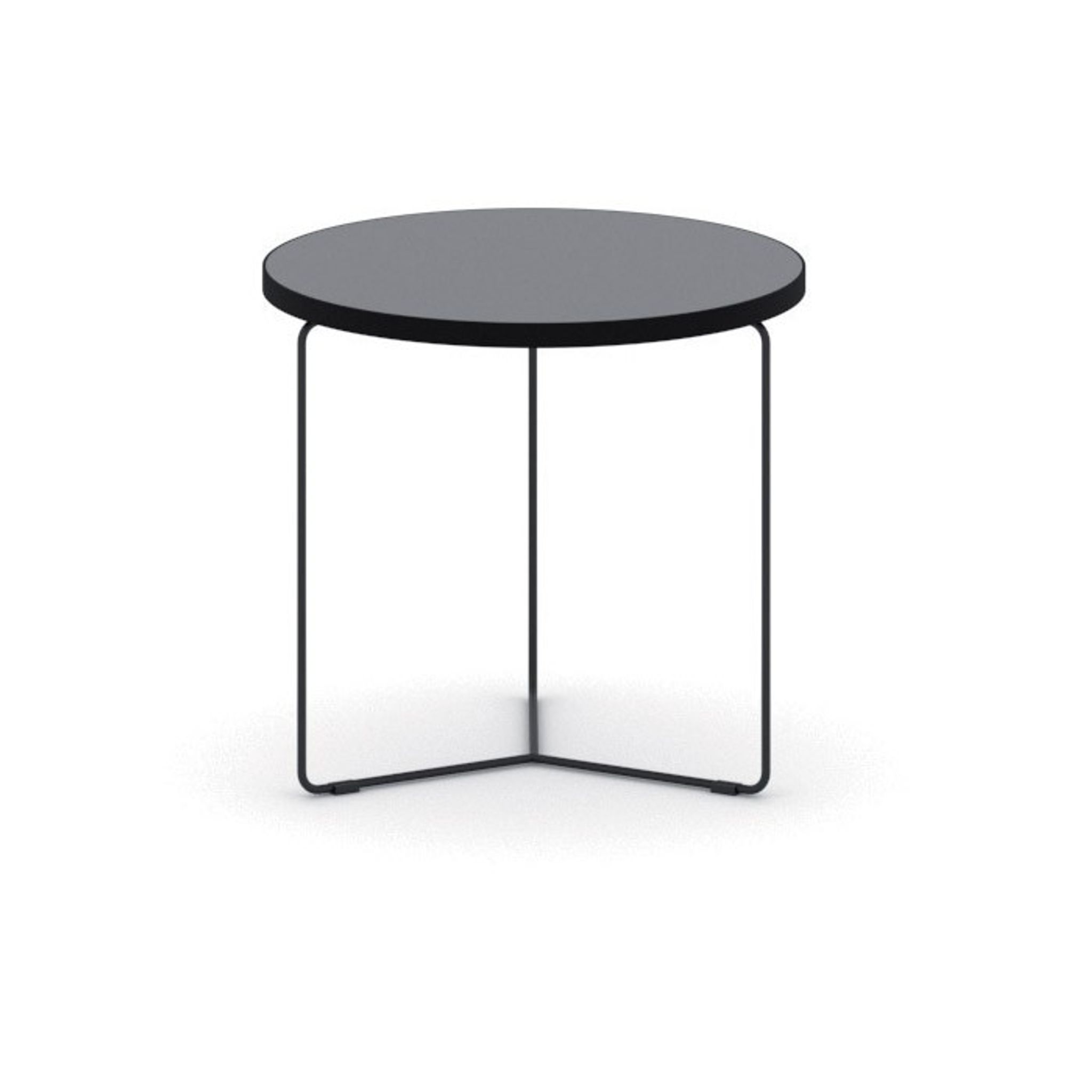 Okrúhly konferenčný stôl TENDER, priemer 50 cm, výška 48 cm, grafit