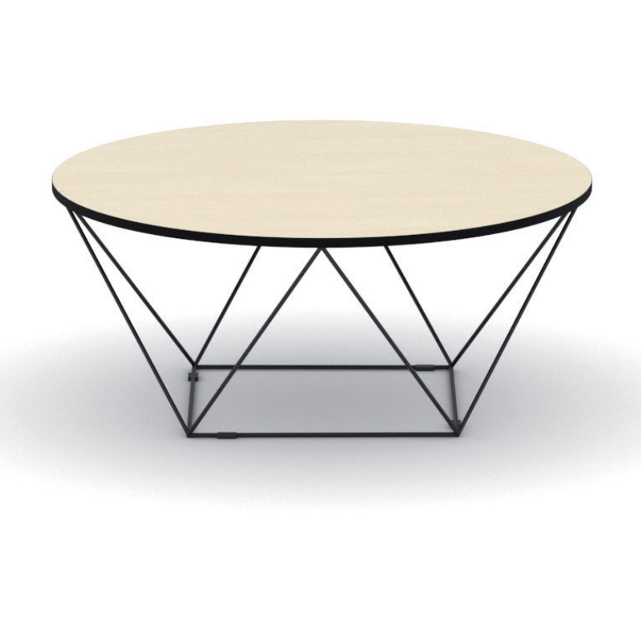 Okrúhly konferenčný stôl WIRE, priemer 105 cm