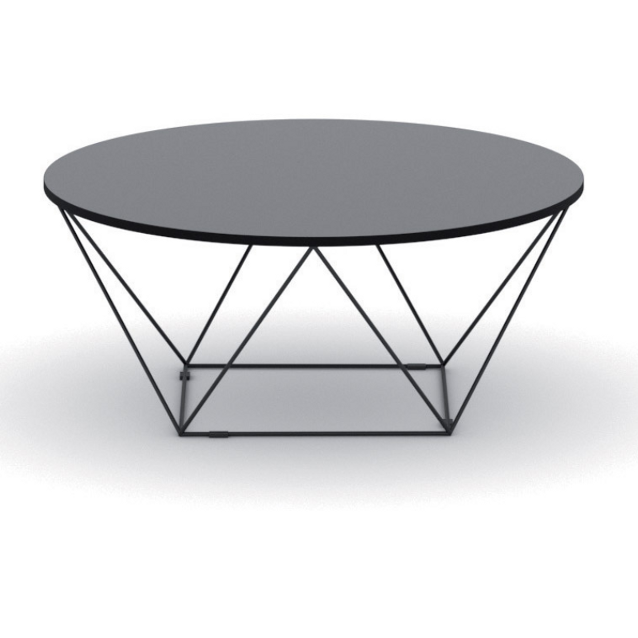 Okrúhly konferenčný stôl WIRE, priemer 105 cm, grafit
