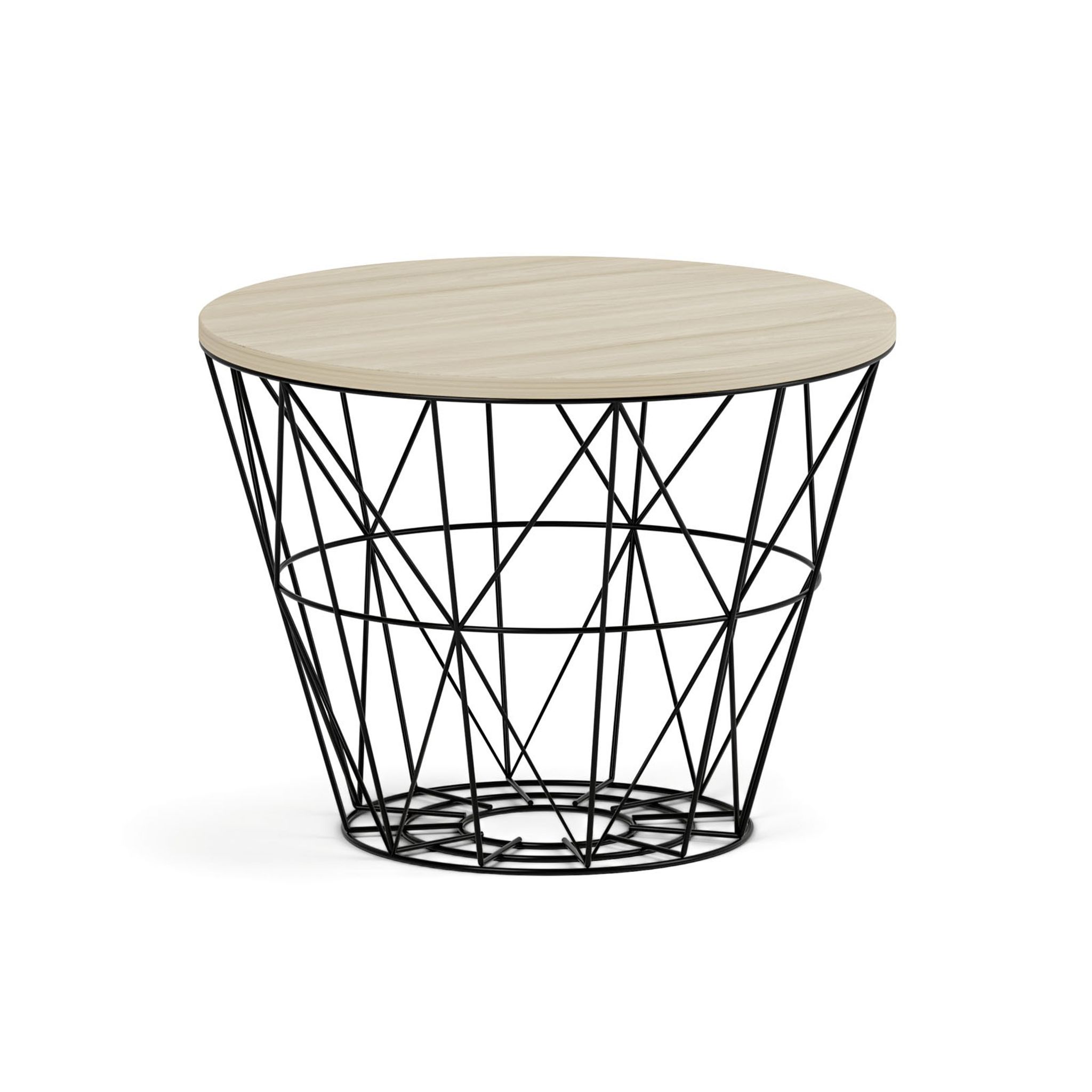 Okrúhly konferenčný stolík STILO, priemer 60 cm, dub prírodný