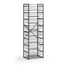 Otevřený košový regál, 8x koš, TYP VII, 600 x 460 x 2020 mm, černá