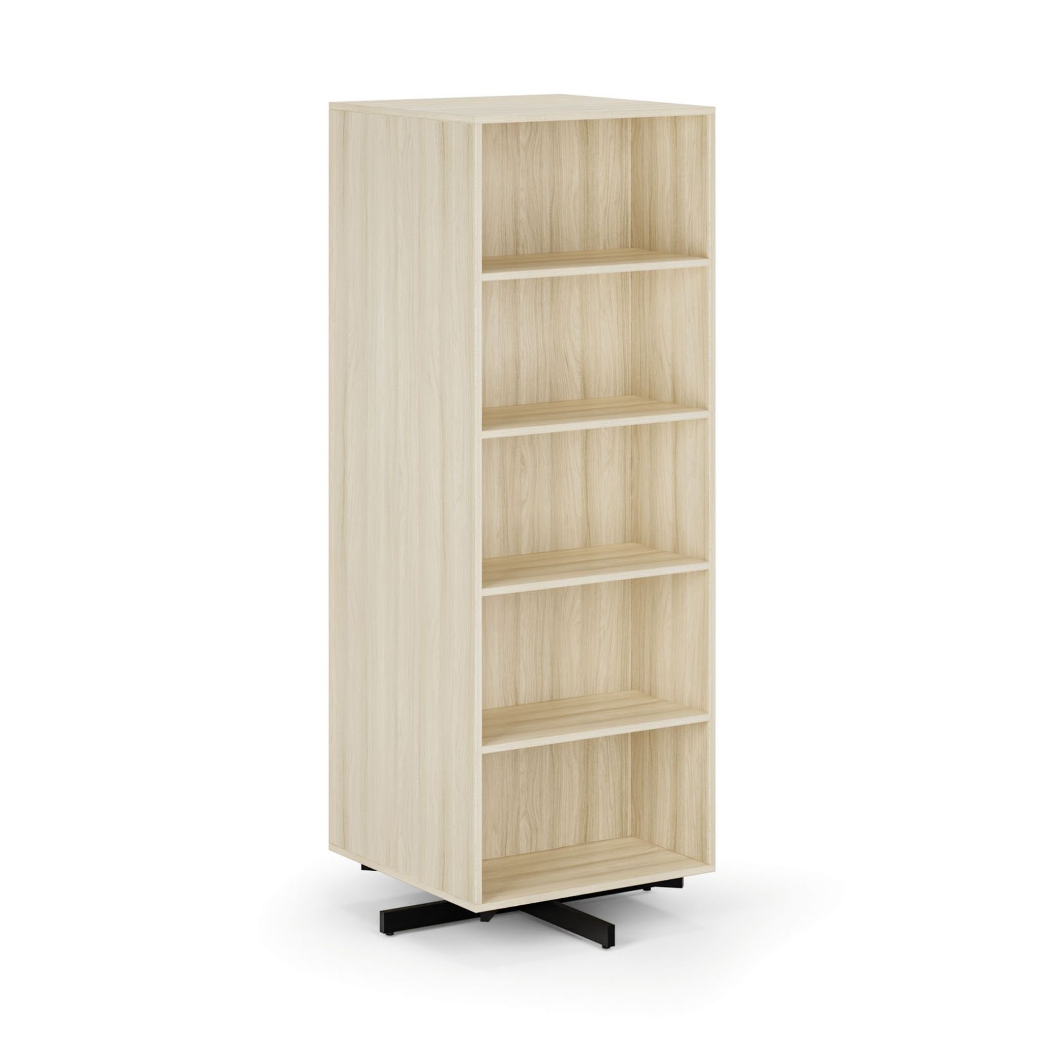 Otočný regál, 680×680×1932 mm, 2x 5 polic, dub přírodní