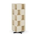 Otočný regál, 680×680×1932 mm, 4x 5 oddielov, dub prírodný