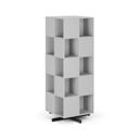 Otočný regál, 680×680×1932 mm, 4x 5 oddielov, sivá