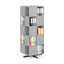 Otočný regál, 680×680×1932 mm, 4x 5 oddielov, sivá