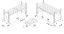 Palettenregal 4400x1825x800 mm, 3 Ebenen, Anbauregal