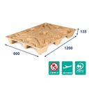 Palety INKA 1200 x 800 x 135 mm, 900 kg, 3 ks