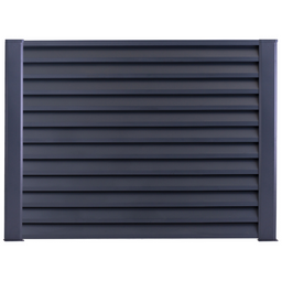 Panel ogrodzeniowy z listwami Z, 1253 x 2000 mm, antracyt