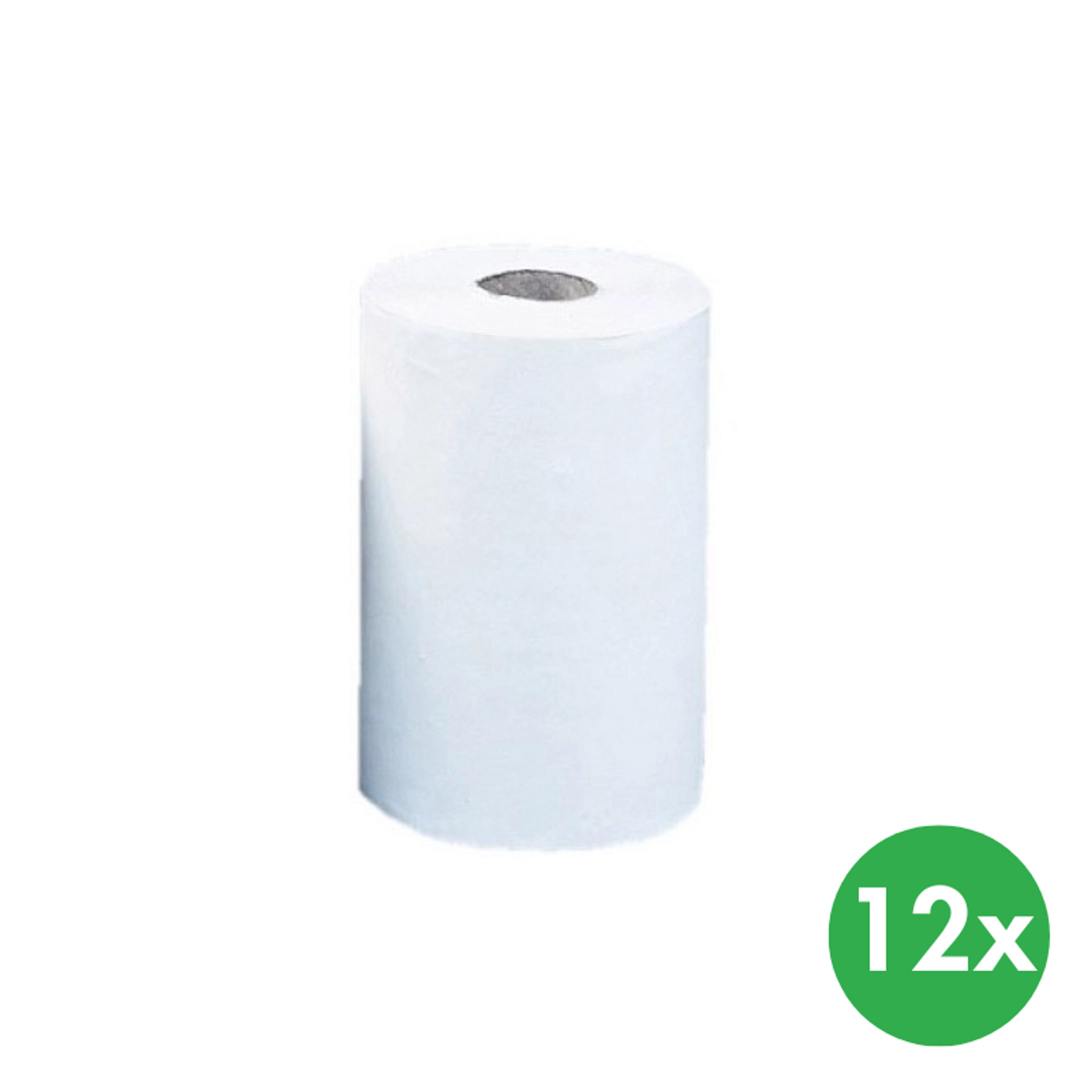Papierové uteráky dvojvrstvové v rolke MINI, biele, 12 ks