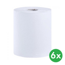 Papierové uteráky v roliach FLEXI MAXI, biele, jednovrstvové, 6 ks