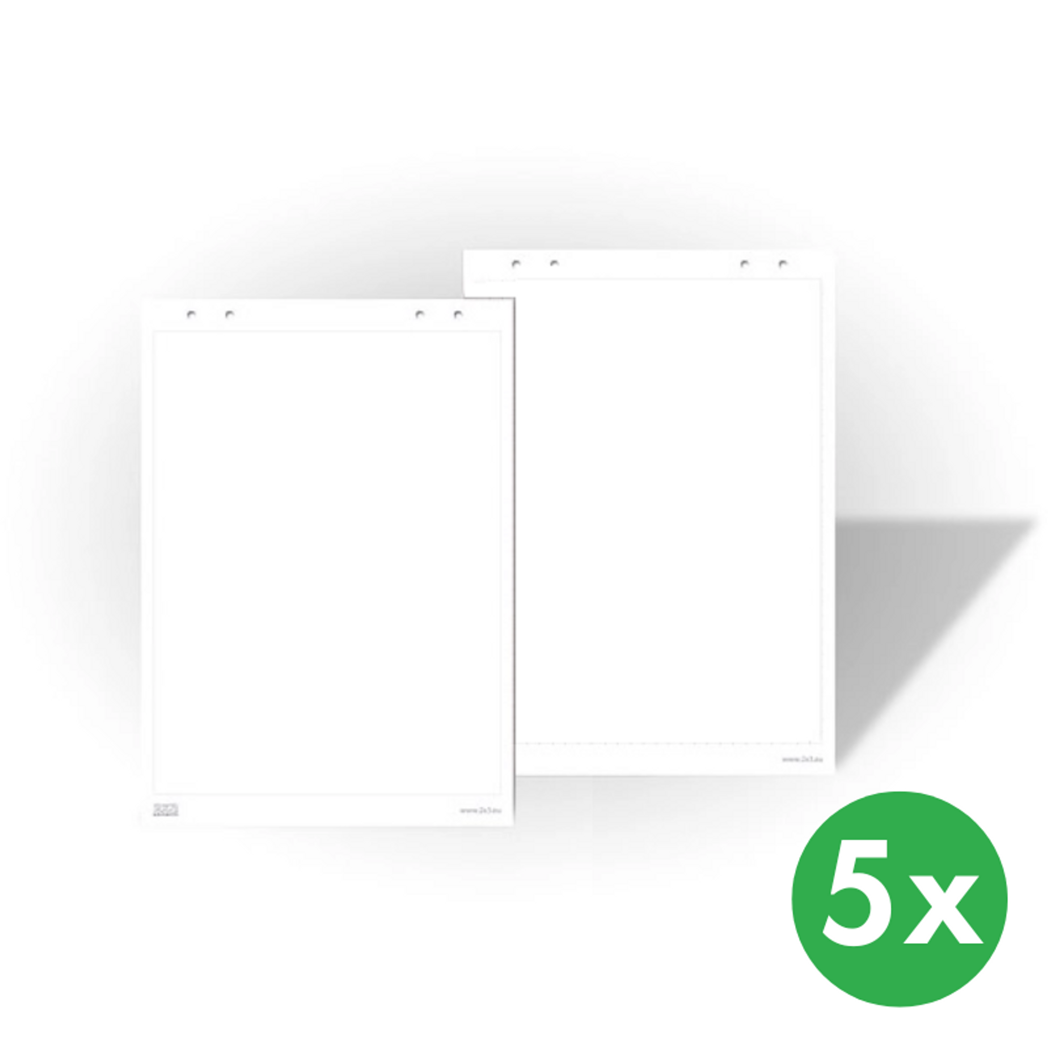 Papierowe bloki do flipchartów, opakowanie 5x 25 arkuszy