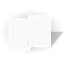 Papírové bloky pro flipchart tabule, balení 5x 25 listů, čtverečkované