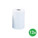 Papírové ručníky dvouvrstvé v roli MINI, bílé, 12 ks