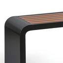 Parkbank RESTO, 1200 mm, schwarz/braun