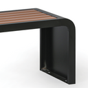 Parkbank RESTO, 1200 mm, schwarz/braun
