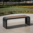 Parkbank RESTO, 1200 mm, schwarz/braun