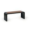 Parkbank RESTO, 1200 mm, schwarz/braun