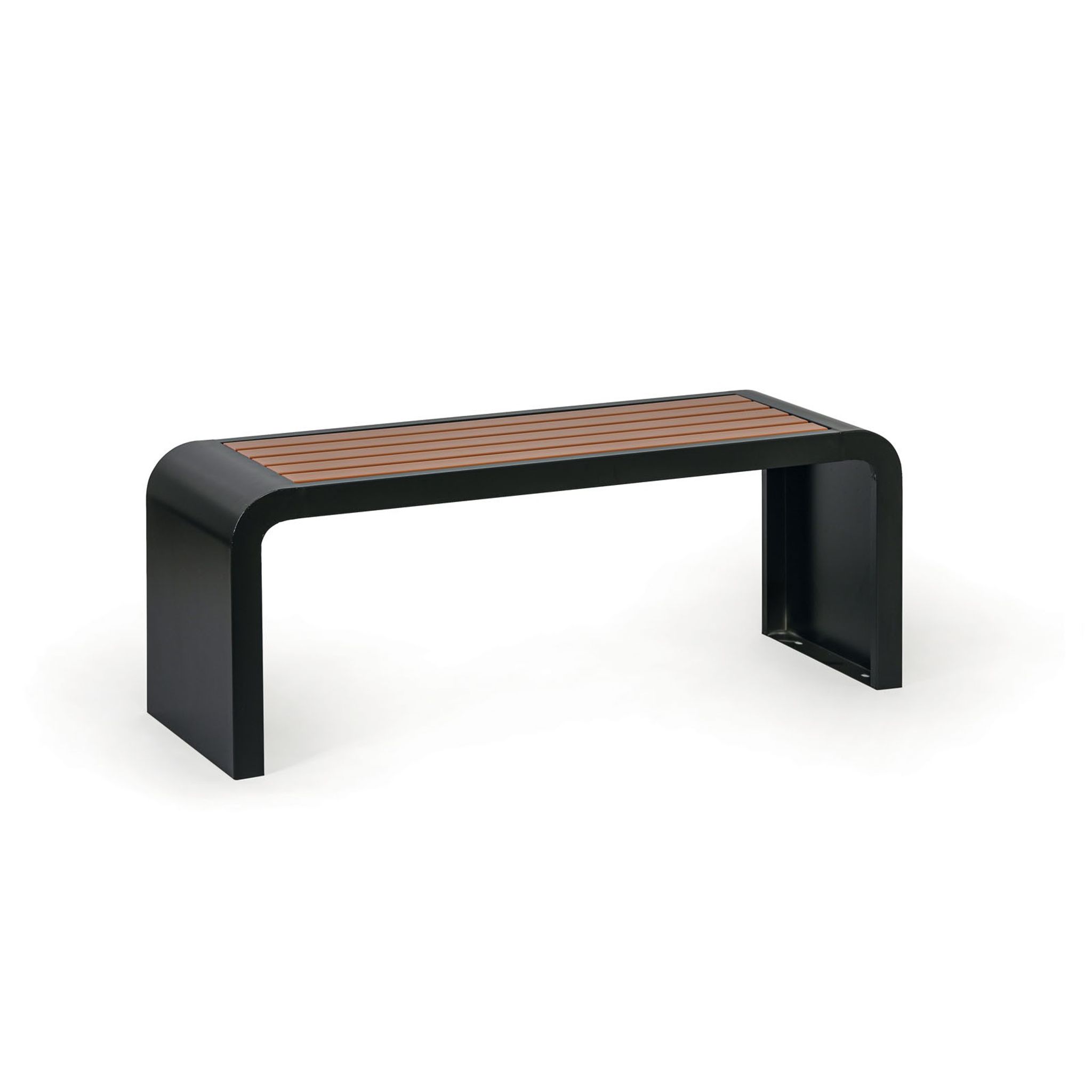 Parkbank RESTO, 1200 mm, schwarz/braun