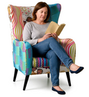 Patchwork-Sessel, Ohrensessel