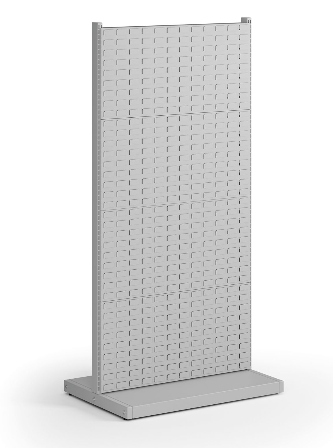 Fotografia produktu: Perforovaný stojan, obojstranný, 8x panel na boxy, 960 x 640 x 1964 mm