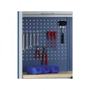 Perforovaný zadný panel na náradie EXPERT, otvory 10x10 mm, rozstup 38x38 mm, modrá