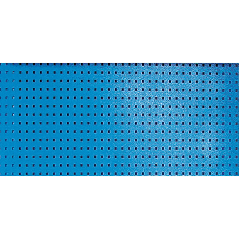 Fotografia produktu: Perforovaný zadný panel na náradie k pracovným stolom GD, otvory 10 x 10 mm, rozstup 38 x 38 mm, modrá