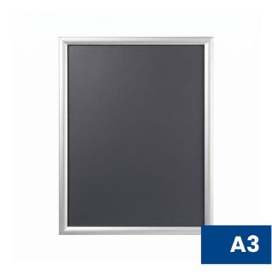 Plagátový rám A3, ostré rohy, strieborný