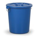 Plastik Behälter, mit Deckel, 110 l, blau