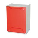 Plastik Mülleimer für Mülltrennung, 20 L, rot