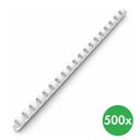 Plastikbinderücken 10 mm, weiß, Packung mit 500 Stück