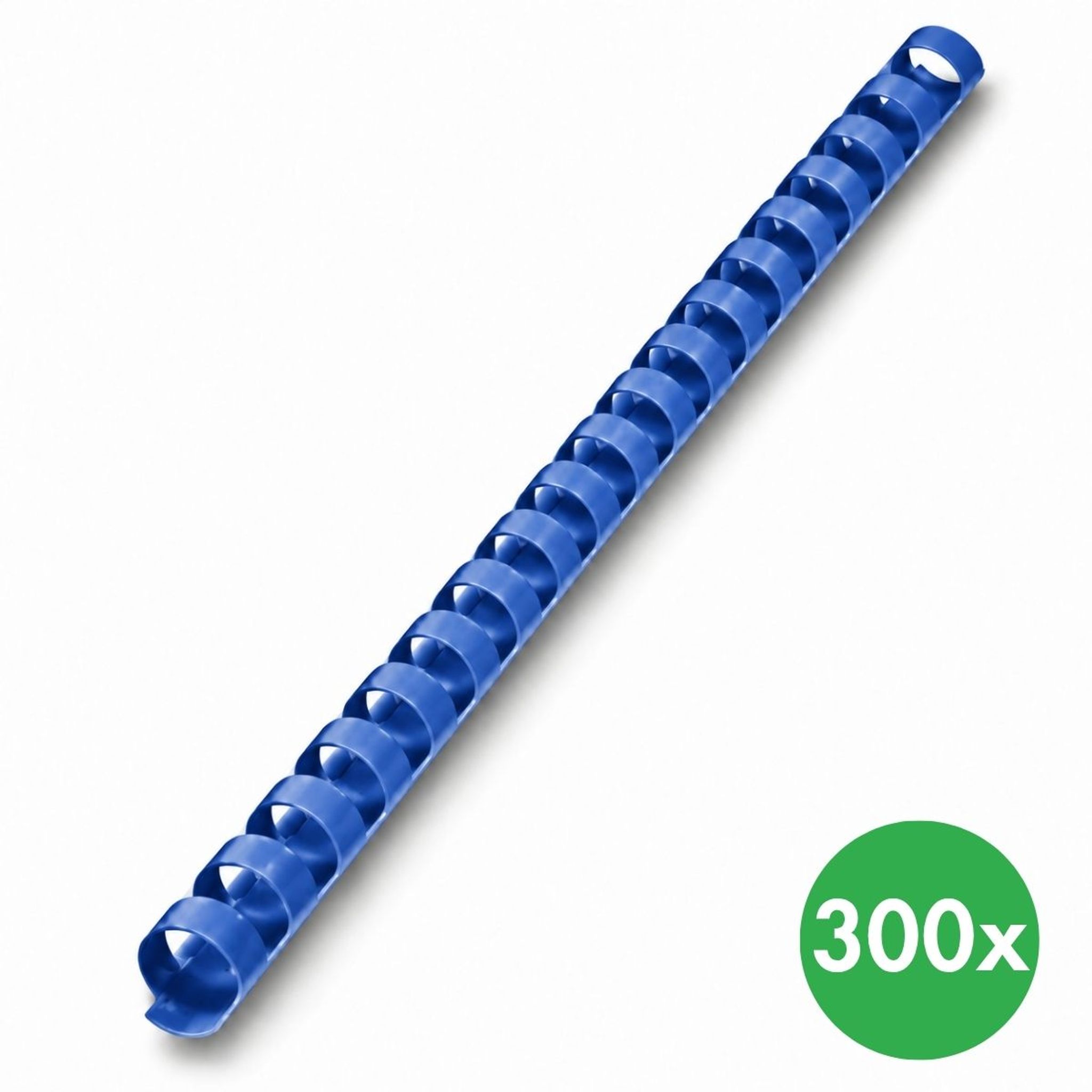 Plastikbinderücken 16 mm, blau, Packung mit 300 Stück