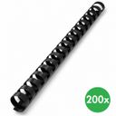 Plastikbinderücken 19 mm, schwarz, Packung mit 200 Stück