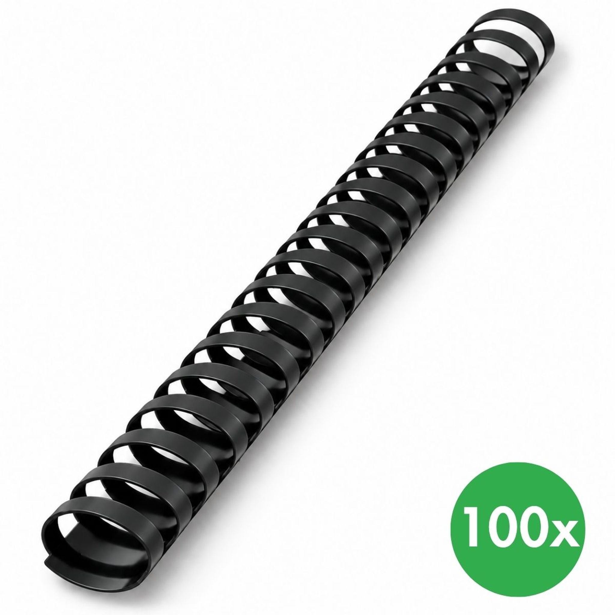 Plastikbinderücken 32 mm, schwarz, Packung mit 100 Stück