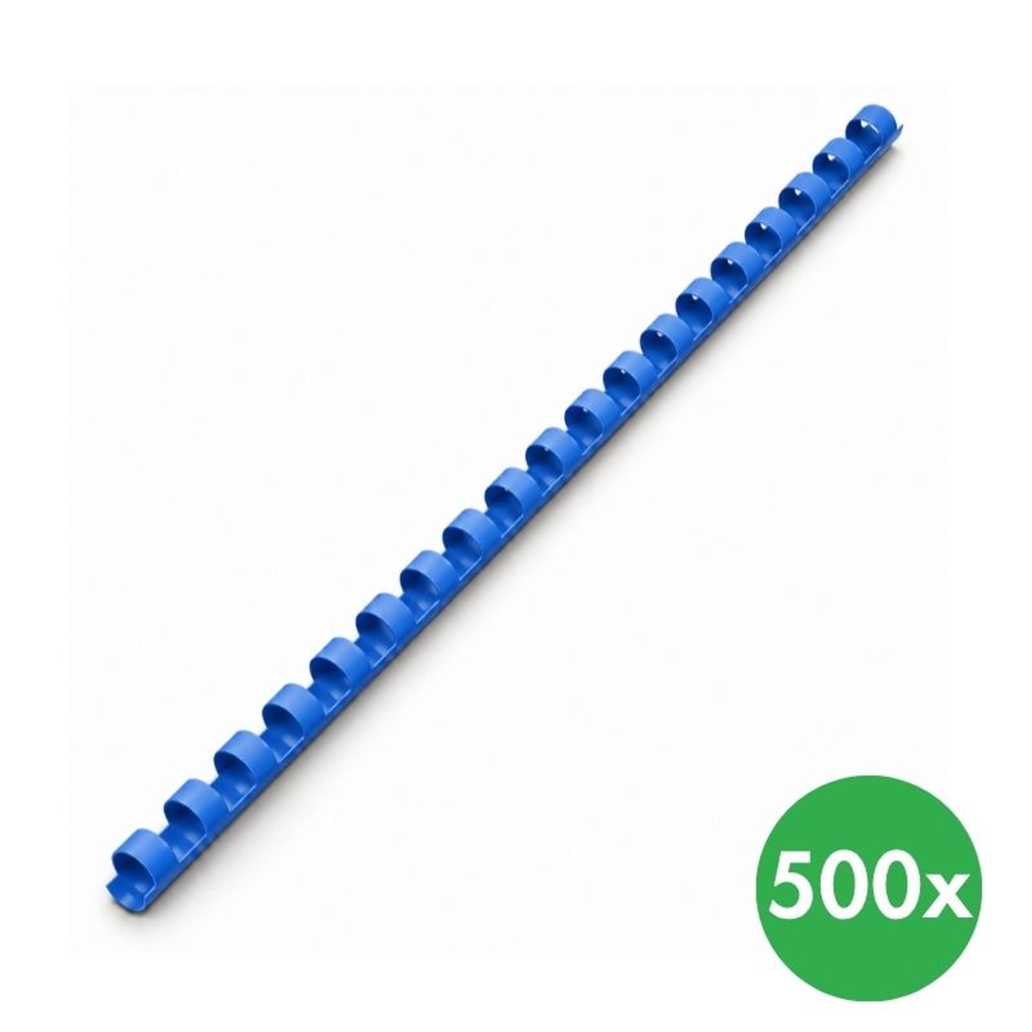 Plastikbinderücken 6 mm, blau, Packung mit 500 Stück