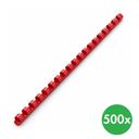 Plastikbinderücken 6 mm, rot, Packung mit 500 Stück