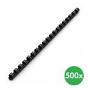 Plastikbinderücken 6 mm, schwarz, Packung mit 500 Stück