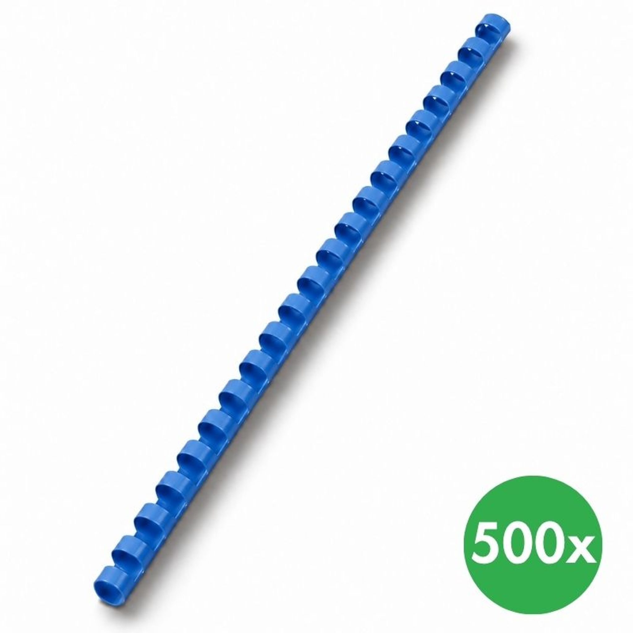 Plastikbinderücken 8 mm, blau, Packung mit 500 Stück