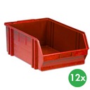 Plastikowe pojemniki BASIC, 305 x 480 x 177 mm, 12 szt., czerwone