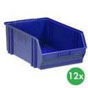 Plastikowe pojemniki BASIC, 305 x 480 x 177 mm, 12 szt., niebieske
